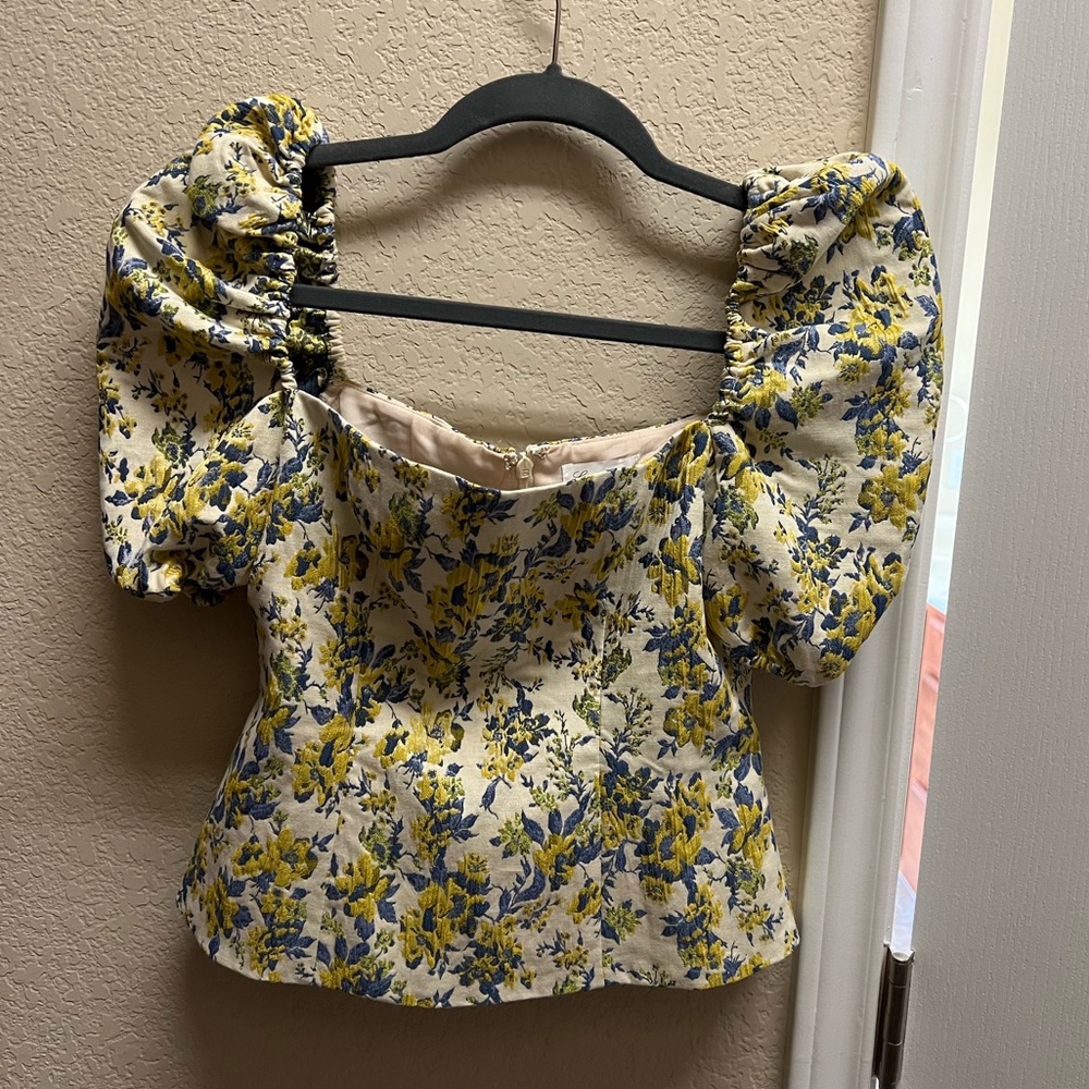 Lovers + Friends Revolve Jacquard Floral Top - Picture 2 of 5